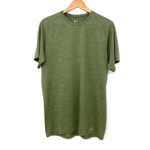 MEC Core Train Running Training T-Shirt Men’s L Green Marl Lightweight Athletic